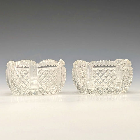 British Vintage Cut Glass Soldesh Pair 141g